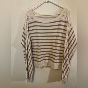 Aeropostale Lightweight sweater lace shoulders size XL